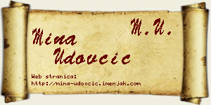 Mina Udovčić vizit kartica